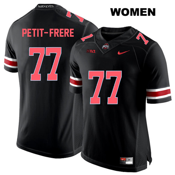 Ohio State Buckeyes Women's Nicholas Petit-Frere #77 Red Number Black Authentic Nike College NCAA Stitched Football Jersey IV19Z77RD